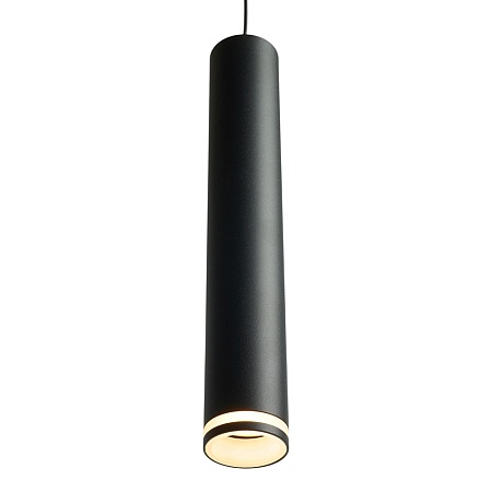 Светильник потолочный Feron ML1008 Barrel LUNA levitation на подвесе MR11 35W 230V, черный 40*250 - фото