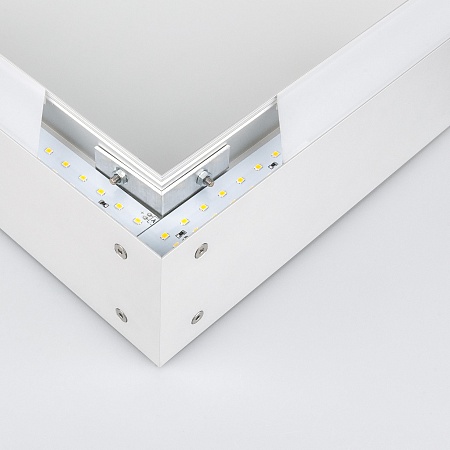 Линейный светодиодный подвесной односторонний светильник 128см 25Вт 3000К матовое серебро 101-200-30-128 - фото