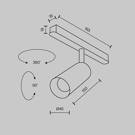 Трековый светильник Technical FOCUS LED TR032-2-5W3K-M-BW - фото