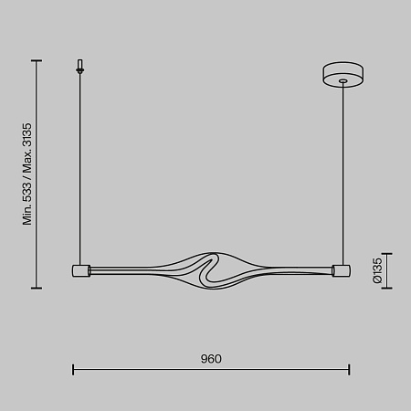 Подвесной светильник Maytoni Loop MOD290PL-L23BS3K - фото