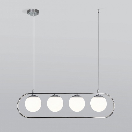 Подвесной светильник со стеклянными плафонами 50089/4 хром - фото