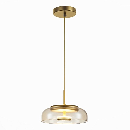 Подвес ST-Luce Золотистый/Янтарный LED 1*7W 4000K SL6002.203.01 - фото