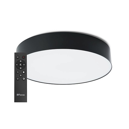 Светодиодный управляемый светильник Feron AL6200 “Simple matte” тарелка 80W 3000К-6500K черный - фото