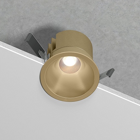 Светильник встраиваемый светодиодный Forte 15W 4000K латунь 25071/LED Elektrostandard - фото