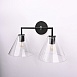 Бра Rh Utilitaire Funnel Shade Double Sconce Black Imperiumloft 123266-22 - фото