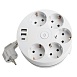 HM10-51-01 Удлинитель 5-местный с/з, 3x1мм2, 2.5м, 250В, 16А, 2USB+С 5V 3,1А, серия Comfort, белый - фото
