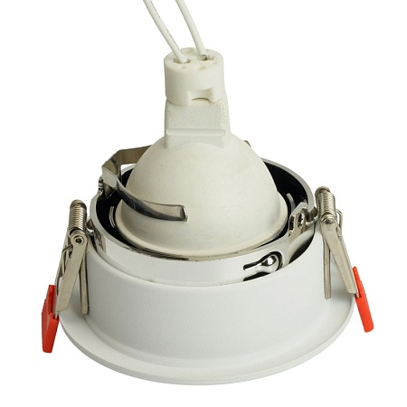 Светильник встраиваемый Feron DL3102 потолочный MR16 G5.3 белый + хром - фото