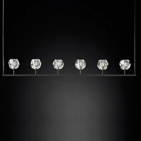 Люстра Boule De Cristal Linear Chandelier 6 Black Imperiumloft 84807-22 - фото