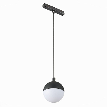 Магнитный трековый светильник подвесной Черный LED 1*7W 3000K 520Lm Ra>80 120° IP20 D90 ST358.433.07 - фото