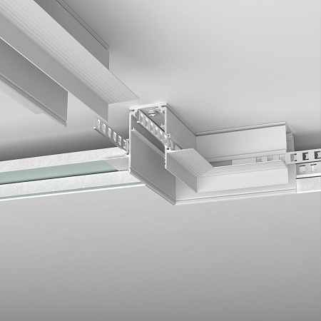Slim Magnetic Коннектор угловой для встраиваемого шинопровода под ГКЛ 9,5мм белый 85214/00 85214/00 Elektrostandard - фото