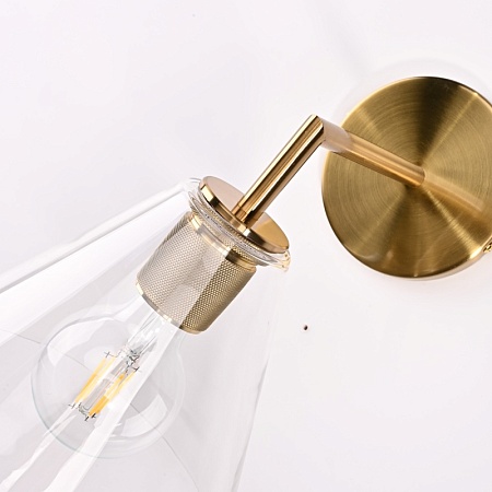 Бра Rh Utilitaire Funnel Shade Single Sconce Brass Imperiumloft 123270-22 - фото