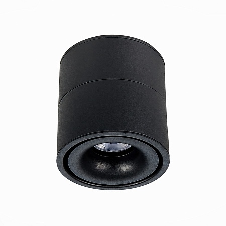 Светильник потолочный Черный LED 1*12W 3000K 1 000Lm Ra>90 36° IP20 D100xH105 170-240VV ST652.432.12 - фото