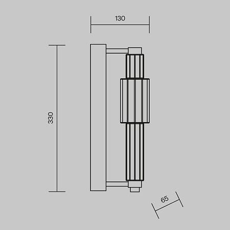 Настенный светильник (бра) Maytoni Verticale MOD308WL-L9CH3K - фото