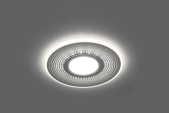 Светильник встраиваемый с белой LED подсветкой Feron CD950 потолочный MR16 G5.3 белый матовый - фото