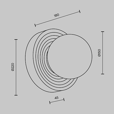 Настенный светильник (бра) Maytoni MOD403WL-01BG - фото
