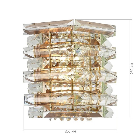Светильник настенный ST-Luce медь/прозрачный E14 2*40W SL6137.201.02 - фото