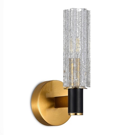 Бра ST-Luce Латунь/Кракелированное стекло E14 1*40W SL1238.301.01 - фото