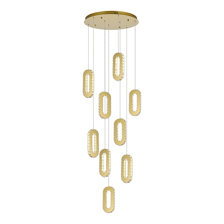 Светильник подвесной ST-Luce Золотистый/Золотистый, Прозрачный LED 9*9W 3000K SL6506.203.09 - фото