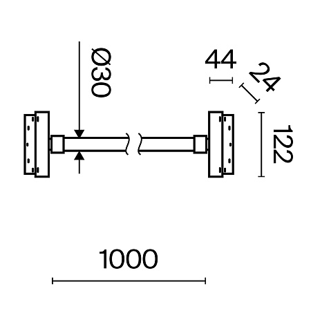 Трековая система Technical подвесная магнитная чёрная 200x200x200 TS-Z-200-TR101-2-20W4K-B