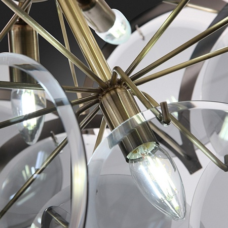 Люстра подвесная ST-Luce Бронза/Дымчатый E14 9*60W SL1161.373.09 - фото