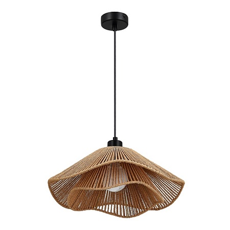 Светильник подвесной бежевый/черный E27 1*40W SLE6023-603-01 - фото