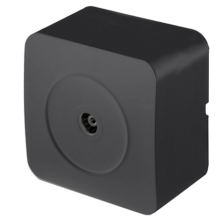 Розетка TV открытой установки, 1-местная, STEKKER, 75 Ом, 5-862МГц, серия София, черный матовый, MST00-10-05 - фото