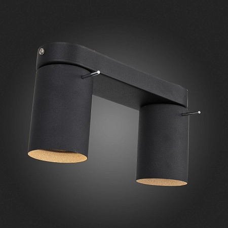 Спот ST-Luce Черный, Хром/Черный GU10 LED 2*3W SL597.401.02 - фото