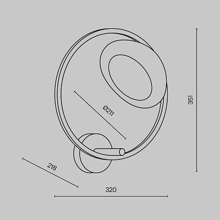 Настенный светильник (бра) Maytoni Lunare MOD327WL-L5BS3K1 - фото