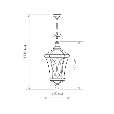 Уличный подвесной светильник Virgo H черное золото IP44 GLXT-1450H черное золото - фото