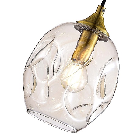 Подвес ST-Luce Латунь/Коньячный E14 1*40W SL1188.303.01 - фото