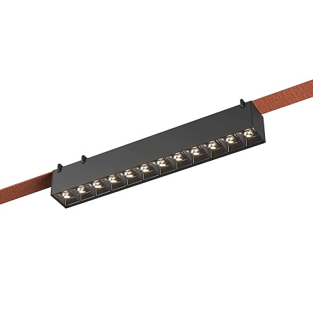 Св-к трек. Черный LED 1*12W 4000K 1 050Lm Ra90 24/40 IP20 L323xW40xH45 48V ST455.446.12 - фото