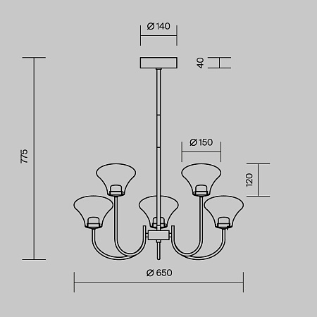 Подвесной светильник Maytoni MOD402PL-L20BS3K - фото