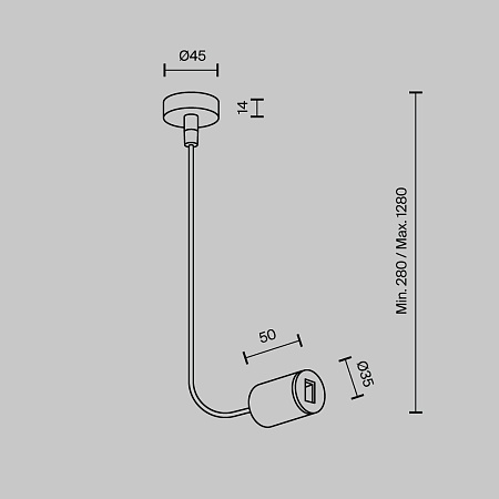 Ввод питания боковой Flarity черный - фото