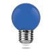 Лампа светодиодная Feron LB-37 Шарик E27 1W 230V Синий - фото