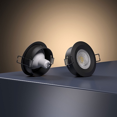 Встраиваемый точечный светильник 110 MR16 черный Elektrostandard - фото