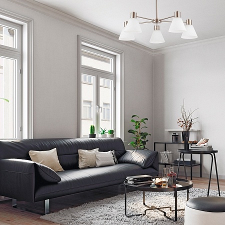 Светильник потолочный Никель/Белый E27 5*60W SLE1561-103-05 - фото