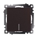 Выключатель 1-клавишный c индикатором (механизм) STEKKER GLS10-7101-04, 250В, 10А, серия Катрин, шоколад - фото