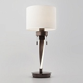 Настольная лампа со светодиодной подсветкой 991 белый / коричневый