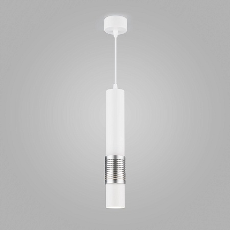 Подвесной светильник DLN001 MR16 белый матовый/серебро - фото