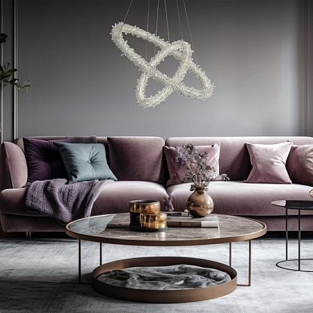 Люстра подвесная ST-Luce Золотистый/Прозрачный LED 1*80W 3000 - 6500K SL6105.203.02 - фото