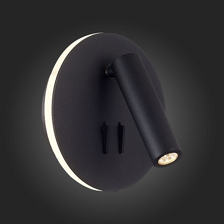 Светильник настенный Черный LED 1*8W 3000K 624Lm Ra>80 24° IP20 L-xW155xH155 170-240V SL1586.413.01 - фото