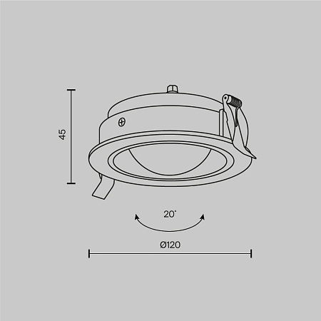 Встраиваемый светильник Technical DL105-12W3K-B - фото