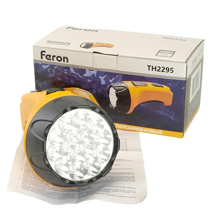 Фонарь аккумуляторный, 15 LED DC (свинцово-кислотная батарея), желтый, TH2295 (TH93C) - фото