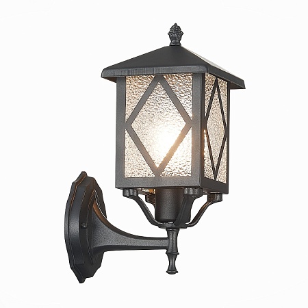 Светильник уличный настенный ST-Luce Черный/Черный, Прозрачный E27 1*60W SL084.401.01 - фото