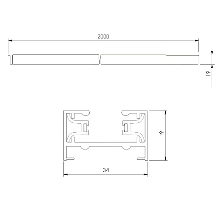 Однофазный шинопровод белый 2м 85080/00 Elektrostandard - фото