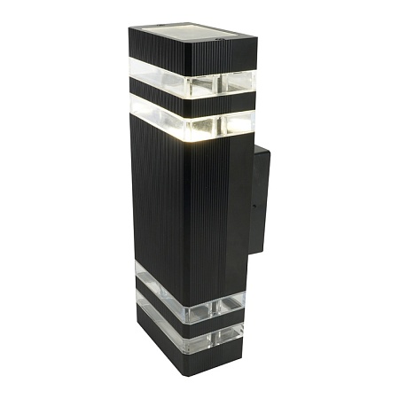 Светильник садово-парковый  Feron.ONE DH0807-P, на стену вверх/вниз,  2*GU10 220-240V, черный пластик - фото