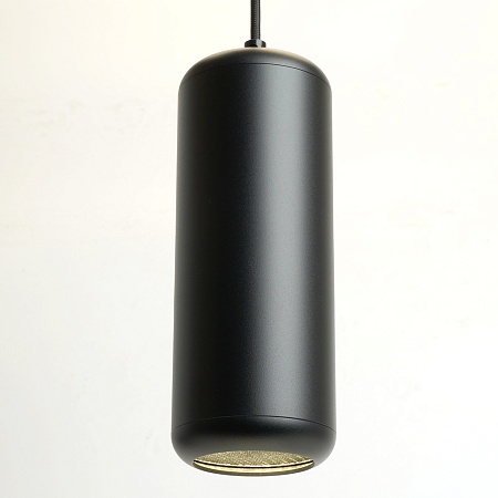 Светильник потолочный Feron HL3658 Barrel ECHO levitation  12W, 230V, GX53, чёрный, с  антибликовой сеточкой, на подвесе 1,7 м - фото