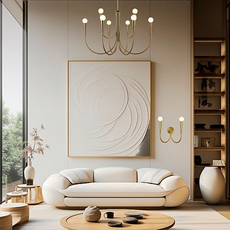 Светильник подвесной ST-Luce Латунь E14 9*60W SL1243.303.09 - фото