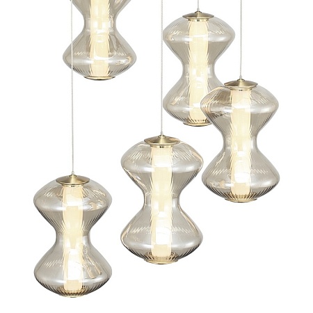 Светильник подвесной ST-Luce золото/коньячный LED 1*28W 3000K SL6136.233.01 - фото