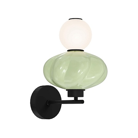 Светильник настенный ST-Luce черный/зелёный, опаловый LED 1*8W 3000K SL6134.401.01 - фото